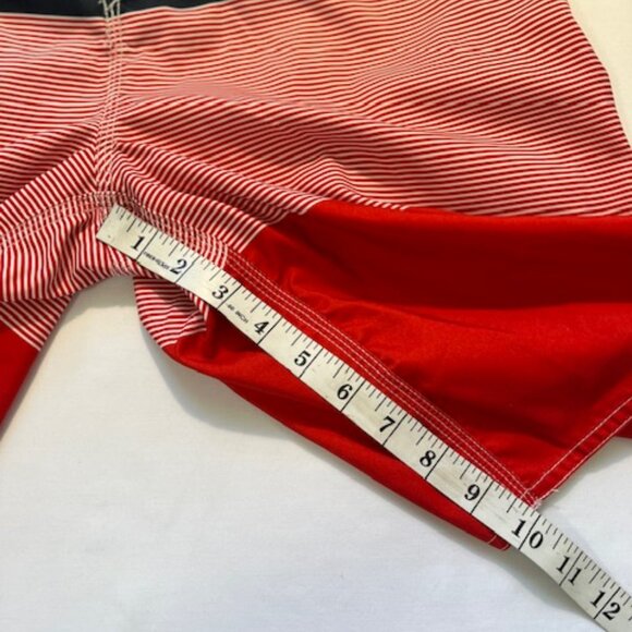 Hang Ten - Size 30 Men's Board Shorts - Red, White, Navy Swim Board Shorts - Picture 4 of 11